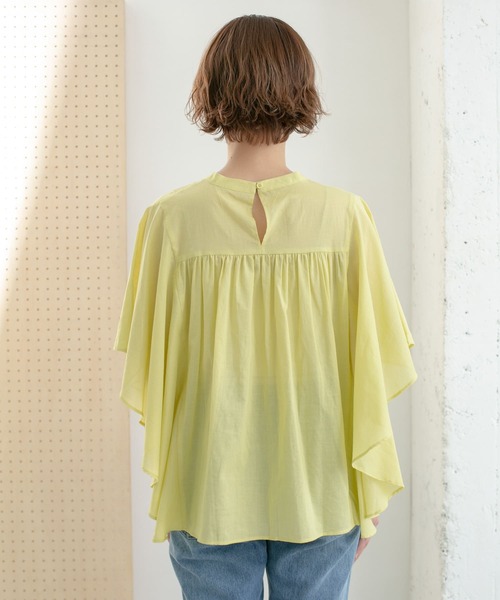 KBF（ケイビーエフ）の「ピンタックバタフライスリーブブラウス（シャツ/ブラウス・レディース・アイボリー/イエロー系その他/ブラック・ONE）」の22枚目の写真