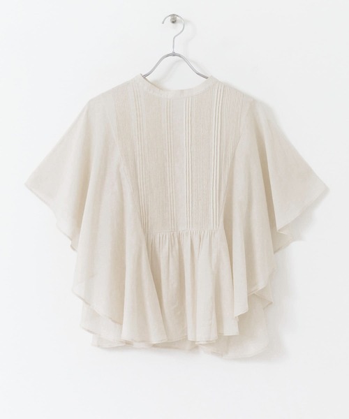 KBF（ケイビーエフ）の「ピンタックバタフライスリーブブラウス（シャツ/ブラウス・レディース・アイボリー/イエロー系その他/ブラック・ONE）」の19枚目の写真