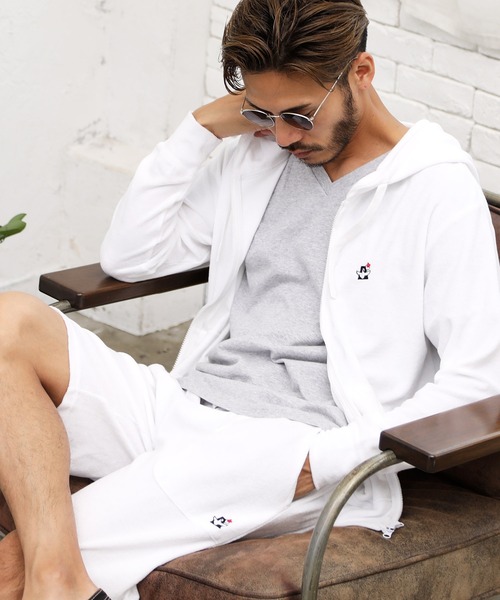 セール Mark Gonzales マーク ゴンザレス ブランド別注 接触冷感 パイルパーカー ハーフパンツ セットアップ ルームウェア パジャマ Mark Gonzales マーク ゴンザレス のファッション通販 Zozotown