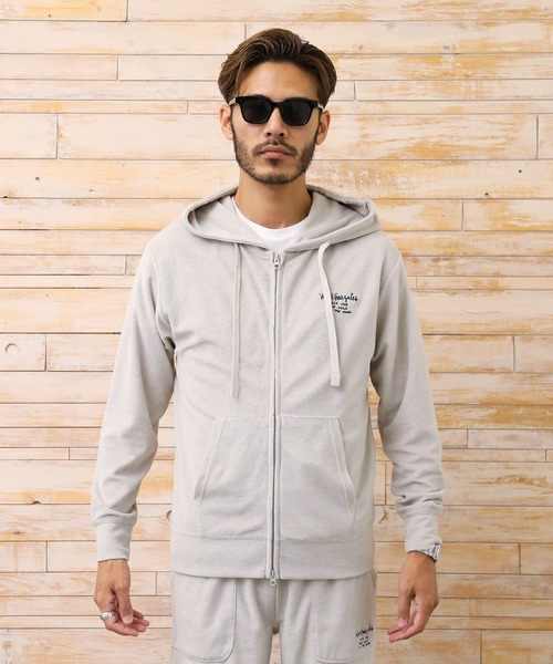 Mark Gonzales(マーク・ゴンザレス)の「Mark Gonzales マーク・ゴンザレス / ブランド別注 接触冷感 パイルパーカー + ハーフパンツ セットアップ(ルームウェア/パジャマ・メンズ・ホワイト/ブラック/ホワイト系その他/ブラック系その他/ベージュ系その他/グレイッシュベージュ/ブラック系その他2/ベージュ系その他2/ホワイト系その他2・MEDIUM/LARGE)」の11枚目の写真