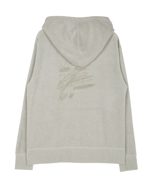 Mark Gonzales(マーク・ゴンザレス)の「Mark Gonzales マーク・ゴンザレス / ブランド別注 接触冷感 パイルパーカー + ハーフパンツ セットアップ(ルームウェア/パジャマ・メンズ・ホワイト/ブラック/ホワイト系その他/ブラック系その他/ベージュ系その他/グレイッシュベージュ/ブラック系その他2/ベージュ系その他2/ホワイト系その他2・MEDIUM/LARGE)」の17枚目の写真