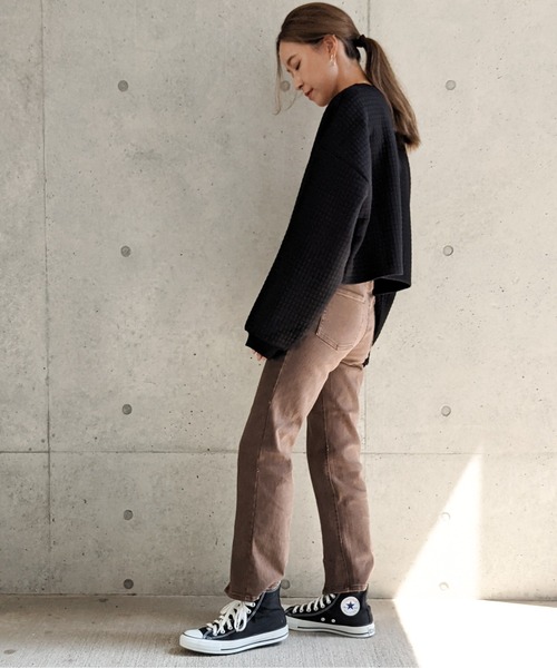 Per sist ence(パーシエンス)の「Per sist ence/パーシエンス キルティング天竺 ショート丈プルオーバー(スウェット・レディース・ホワイト/ブラック/グレー・FREE)」の22枚目の写真