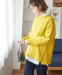 ROPE' PICNIC | 【WEB限定カラーあり】サイドスリットクルーネックニットプルオーバー(ニット/セーター)