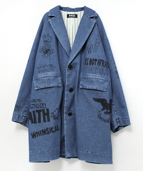 RNA（アールエヌエー）の「C0740 セルフペイントコート（チェスターコート・レディース・ベージュ/インディゴブルー/カーキ・MEDIUM）」の12枚目の写真