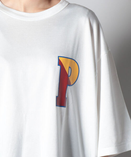 GLOSTER（グロスター）の「【GLOSTER/グロスター】ヴィンテージ風プリントレーヨンTシャツ（Tシャツ/カットソー・メンズ・ホワイト/ブラック/グリーン/ブルー・M/L）」の5枚目の写真