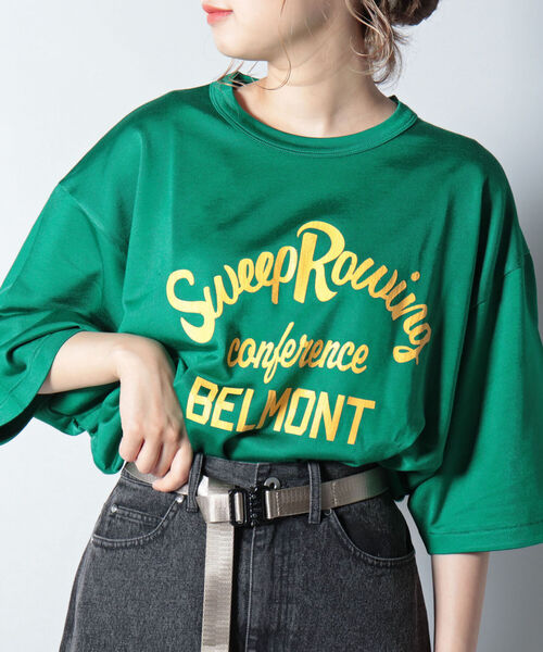 GLOSTER（グロスター）の「【GLOSTER/グロスター】ヴィンテージ風プリントレーヨンTシャツ（Tシャツ/カットソー・メンズ・ホワイト/ブラック/グリーン/ブルー・M/L）」の19枚目の写真