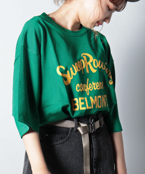 GLOSTER（グロスター）の「【GLOSTER/グロスター】ヴィンテージ風プリントレーヨンTシャツ（Tシャツ/カットソー・メンズ・ホワイト/ブラック/グリーン/ブルー・M/L）」の22枚目の写真