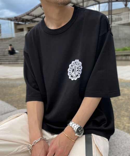 GLOSTER（グロスター）の「【GLOSTER/グロスター】ヴィンテージ風プリントレーヨンTシャツ（Tシャツ/カットソー・メンズ・ホワイト/ブラック/グリーン/ブルー・M/L）」の10枚目の写真