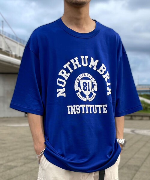 GLOSTER（グロスター）の「【GLOSTER/グロスター】ヴィンテージ風プリントレーヨンTシャツ（Tシャツ/カットソー・メンズ・ホワイト/ブラック/グリーン/ブルー・M/L）」の15枚目の写真