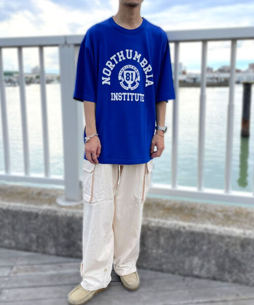 GLOSTER（グロスター）の「【GLOSTER/グロスター】ヴィンテージ風プリントレーヨンTシャツ（Tシャツ/カットソー・メンズ・ホワイト/ブラック/グリーン/ブルー・M/L）」の20枚目の写真