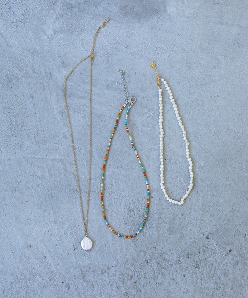 Birthday room（バースデイルーム）の「パール＆ビーズネックレス3点セット（ネックレス・レディース・グリーン/クリア/カラフル・FREE）」の7枚目の写真