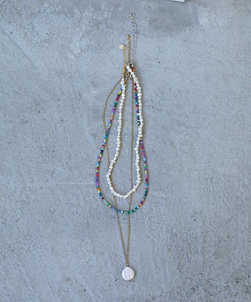 Birthday room（バースデイルーム）の「パール＆ビーズネックレス3点セット（ネックレス・レディース・グリーン/クリア/カラフル・FREE）」の19枚目の写真