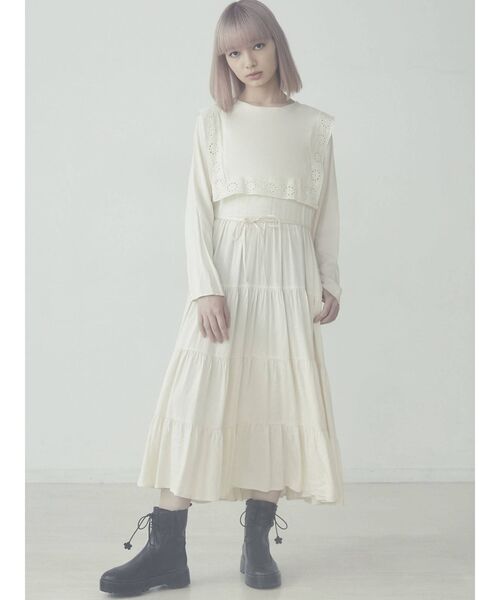 merry jenny（メリージェニー）の「レースセーラーティアードワンピース（ワンピース・レディース・ブラック/ピンク/アイボリー・FREE）」の15枚目の写真