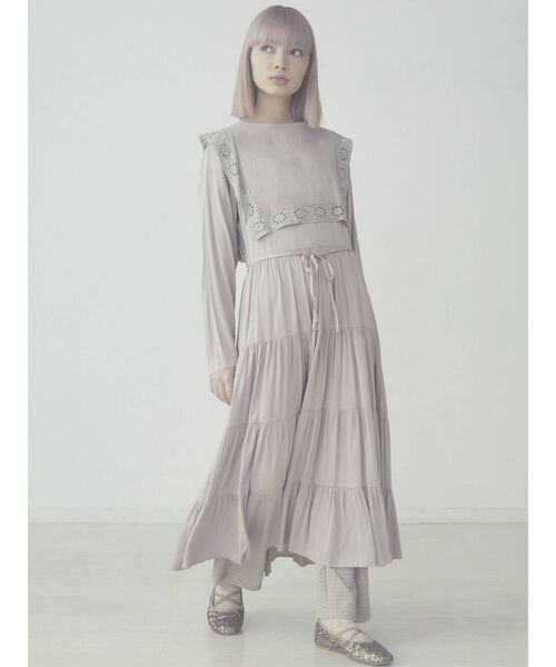 merry jenny（メリージェニー）の「レースセーラーティアードワンピース（ワンピース・レディース・ブラック/ピンク/アイボリー・FREE）」の11枚目の写真