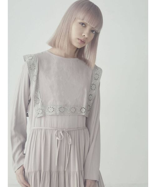 merry jenny（メリージェニー）の「レースセーラーティアードワンピース（ワンピース・レディース・ブラック/ピンク/アイボリー・FREE）」の6枚目の写真