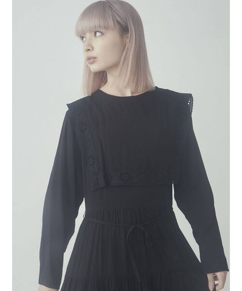 merry jenny（メリージェニー）の「レースセーラーティアードワンピース（ワンピース・レディース・ブラック/ピンク/アイボリー・FREE）」の18枚目の写真