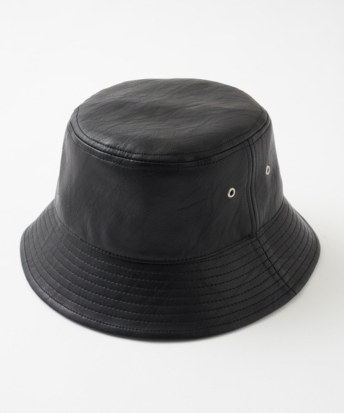 CIAOPANIC TYPY(チャオパニックティピー)の「【KIDS】フェイクレザーバケットハット(ハット・キッズ・ブラック・ONE SIZE)」の6枚目の写真