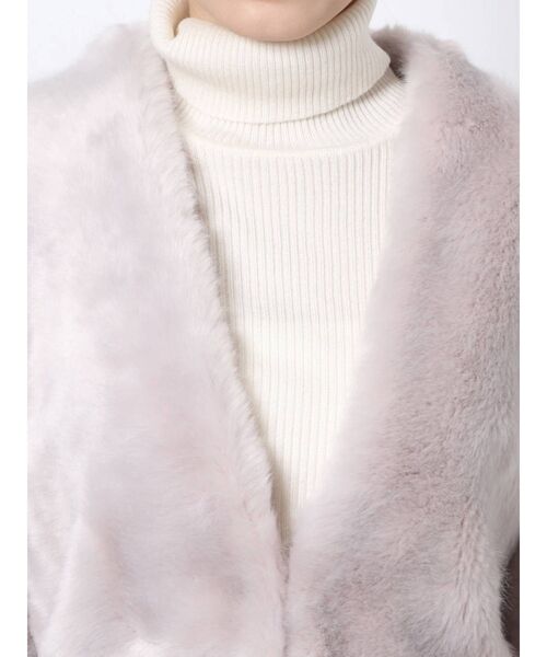 MERCURYDUO（マーキュリーデュオ）の「エコファーコクーンコート（その他アウター・レディース・ライトグレー/ブラウン・FREE）」の6枚目の写真