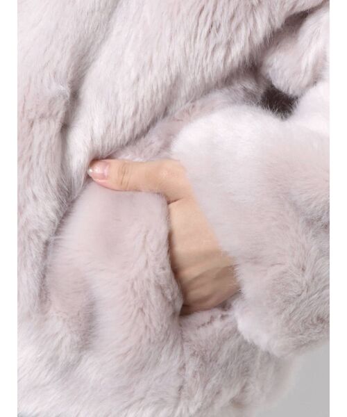 MERCURYDUO（マーキュリーデュオ）の「エコファーコクーンコート（その他アウター・レディース・ライトグレー/ブラウン・FREE）」の4枚目の写真