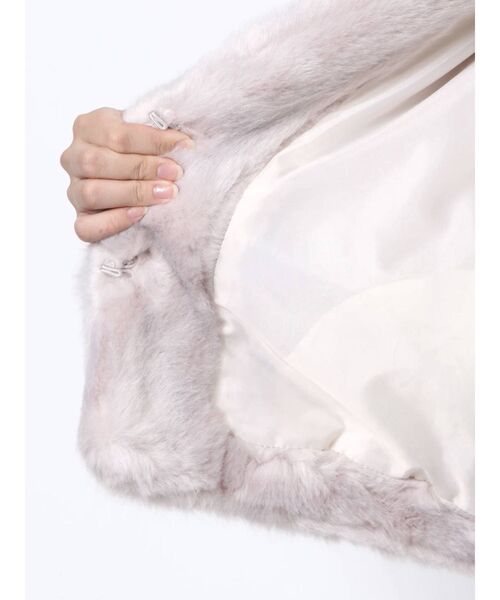 MERCURYDUO（マーキュリーデュオ）の「エコファーコクーンコート（その他アウター・レディース・ライトグレー/ブラウン・FREE）」の15枚目の写真