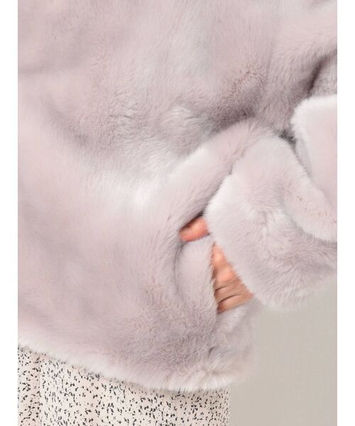 MERCURYDUO（マーキュリーデュオ）の「エコファーコクーンコート（その他アウター・レディース・ライトグレー/ブラウン・FREE）」の7枚目の写真