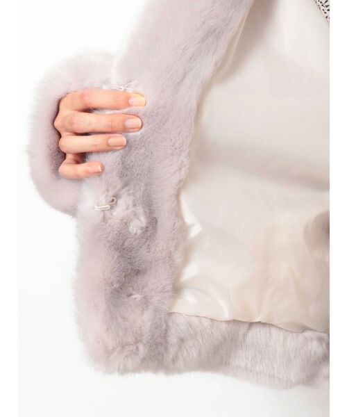 MERCURYDUO（マーキュリーデュオ）の「エコファーコクーンコート（その他アウター・レディース・ライトグレー/ブラウン・FREE）」の10枚目の写真