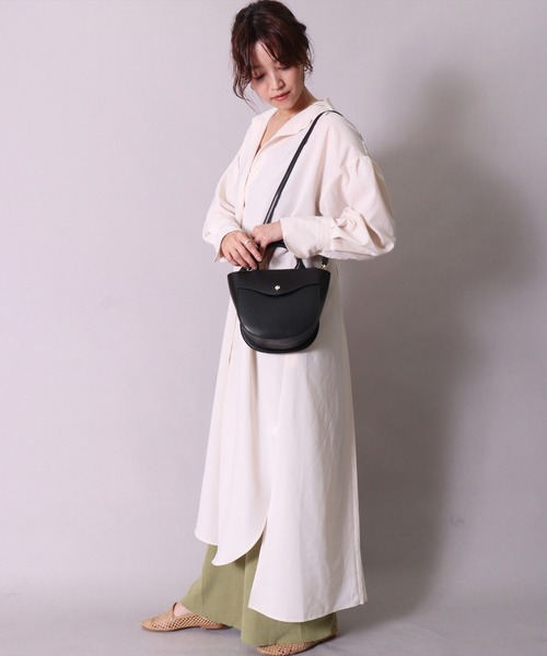 Legato Largo(レガートラルゴ)の「(EL)【Legato Largo】【かるいかばん】2WAY ハンド & ミニ ショルダーバッグ(ショルダーバッグ・レディース・ブラック/レッド/アイボリー/ミント/キャメル/グレイッシュベージュ・ONE SIZE)」の8枚目の写真