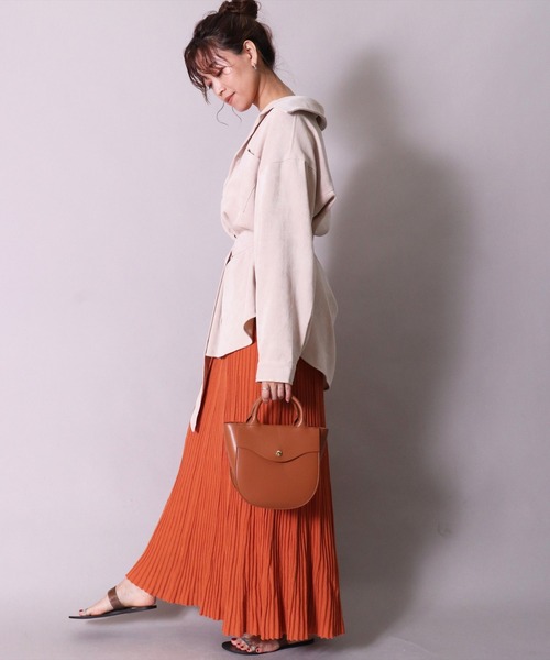 Legato Largo(レガートラルゴ)の「(EL)【Legato Largo】【かるいかばん】2WAY ハンド & ミニ ショルダーバッグ(ショルダーバッグ・レディース・ブラック/レッド/アイボリー/ミント/キャメル/グレイッシュベージュ・ONE SIZE)」の10枚目の写真