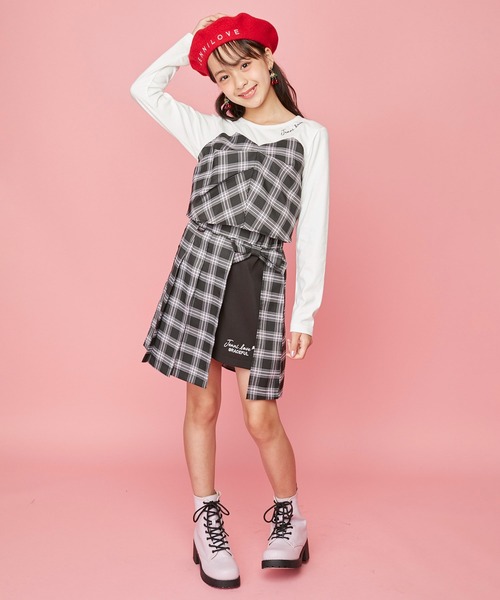 JENNI love（ジェニィラブ）の「アーチロゴベレー（ハンチング/ベレー帽・キッズ・オフホワイト/レッド/グレー・F）」の7枚目の写真