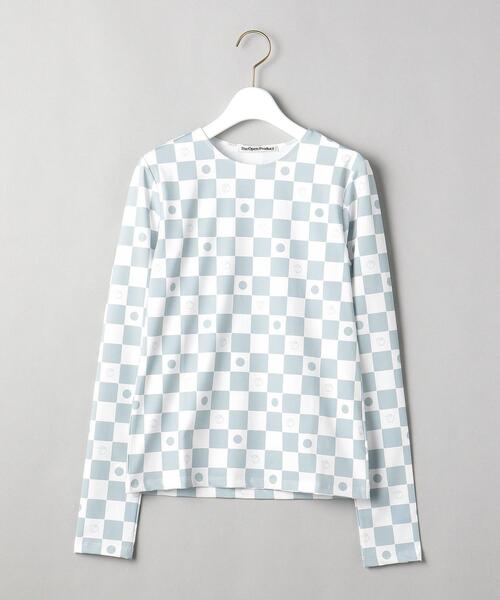 TheOpen Product（ザオープンプロダクト）の「＜TheOpen Product＞シンボルパターン ロングスリーブカットソー（Tシャツ/カットソー・レディース・ライトグレー・FREE）」の4枚目の写真