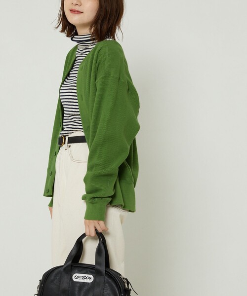 FREAK'S STORE（フリークスストア）の「ヴィンテージハニカム2wayカーディガン（カーディガン/ボレロ・レディース・オフホワイト/ブラック/ピンク/グリーン・ﾌﾘ-）」の17枚目の写真