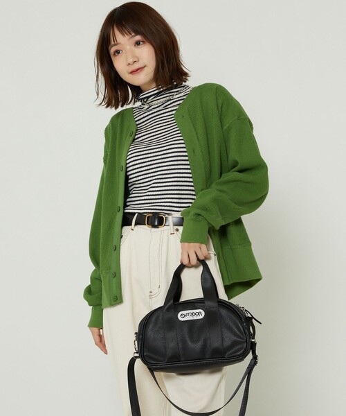 FREAK'S STORE（フリークスストア）の「ヴィンテージハニカム2wayカーディガン（カーディガン/ボレロ・レディース・オフホワイト/ブラック/ピンク/グリーン・ﾌﾘ-）」の5枚目の写真