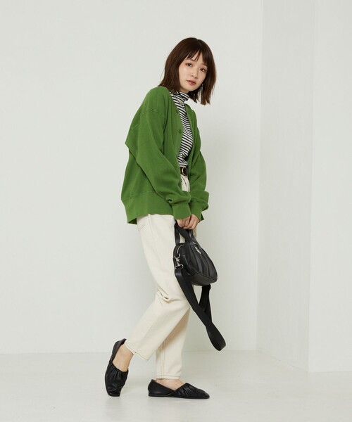 FREAK'S STORE（フリークスストア）の「ヴィンテージハニカム2wayカーディガン（カーディガン/ボレロ・レディース・オフホワイト/ブラック/ピンク/グリーン・ﾌﾘ-）」の8枚目の写真