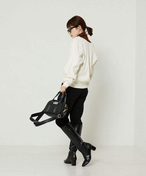 FREAK'S STORE（フリークスストア）の「ヴィンテージハニカム2wayカーディガン（カーディガン/ボレロ・レディース・オフホワイト/ブラック/ピンク/グリーン・ﾌﾘ-）」の6枚目の写真