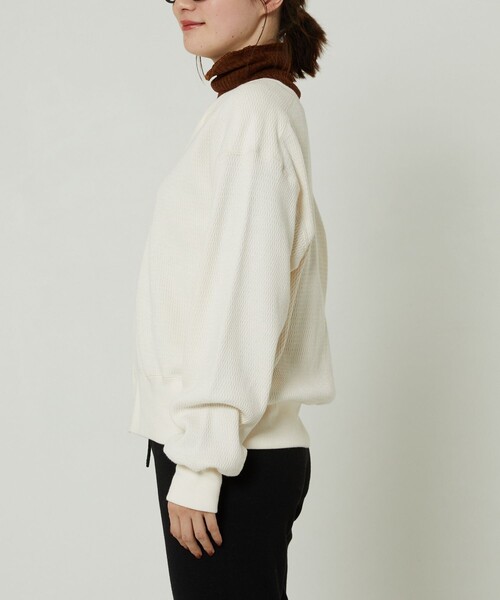 FREAK'S STORE（フリークスストア）の「ヴィンテージハニカム2wayカーディガン（カーディガン/ボレロ・レディース・オフホワイト/ブラック/ピンク/グリーン・ﾌﾘ-）」の22枚目の写真