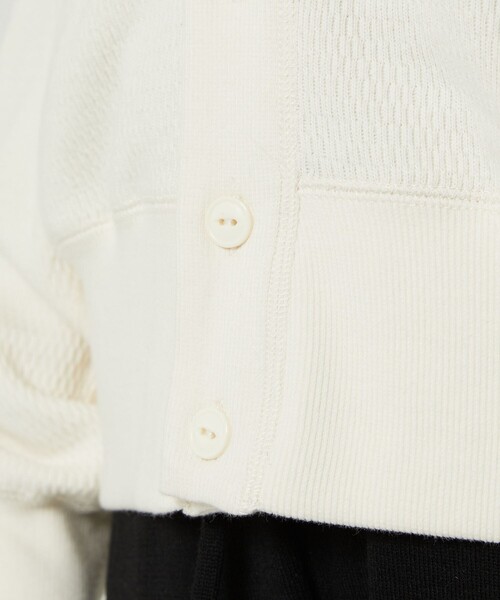 FREAK'S STORE（フリークスストア）の「ヴィンテージハニカム2wayカーディガン（カーディガン/ボレロ・レディース・オフホワイト/ブラック/ピンク/グリーン・ﾌﾘ-）」の7枚目の写真