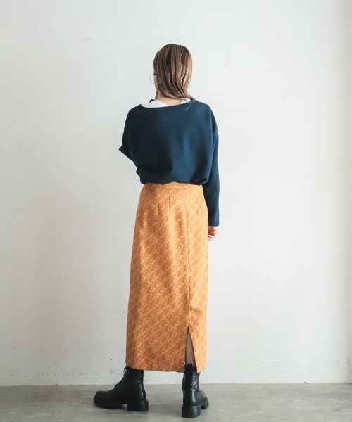 FIL DE FER(フィルデフェール)の「ビッグフラワーPT ボートネックカットソー(Tシャツ/カットソー・レディース・ホワイト/ベージュ/ネイビー/キナリ・FREE)」の21枚目の写真