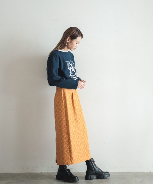 FIL DE FER(フィルデフェール)の「ビッグフラワーPT ボートネックカットソー(Tシャツ/カットソー・レディース・ホワイト/ベージュ/ネイビー/キナリ・FREE)」の11枚目の写真