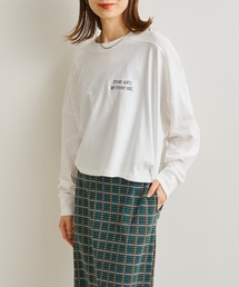 prose verse | チェーン刺繍ロゴショート丈プルオーバー(Tシャツ/カットソー)
