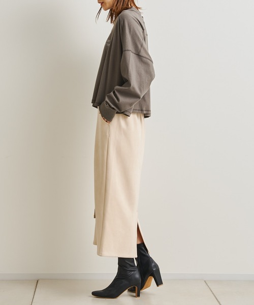 prose verse（プロズヴェール）の「チェーン刺繍ロゴショート丈プルオーバー（Tシャツ/カットソー・レディース・チャコールグレー/ホワイト・FREE）」の16枚目の写真