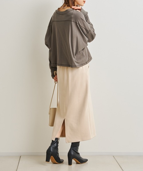 prose verse（プロズヴェール）の「チェーン刺繍ロゴショート丈プルオーバー（Tシャツ/カットソー・レディース・チャコールグレー/ホワイト・FREE）」の17枚目の写真