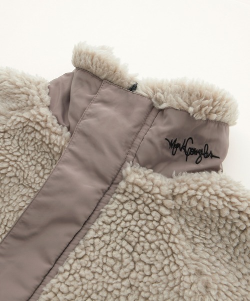 Mark Gonzales(マーク・ゴンザレス)の「Mark Gonzales/マークゴンザレス 別注 ビッグシルエット スタンドネック サテン配色 フリースボアブルゾン EMMA CLOTHES(ブルゾン・メンズ・ブラック/オリーブ/ナチュラル/ベージュ系その他・M/L)」の18枚目の写真