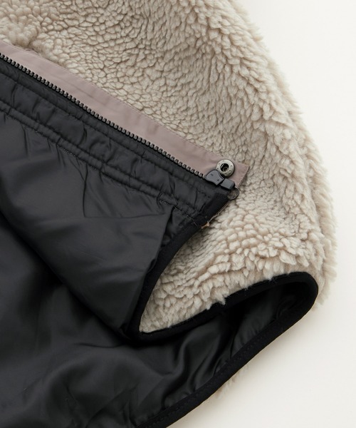 Mark Gonzales(マーク・ゴンザレス)の「Mark Gonzales/マークゴンザレス 別注 ビッグシルエット スタンドネック サテン配色 フリースボアブルゾン EMMA CLOTHES(ブルゾン・メンズ・ブラック/オリーブ/ナチュラル/ベージュ系その他・M/L)」の13枚目の写真