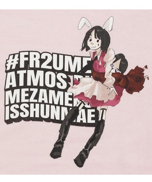 FR2(エフアールツー)の「atmos pink x MEZAME collaboration #FR2梅 Logo Tee / ロゴティー 【SP】(Tシャツ/カットソー・レディース・ホワイト/ブラック/ピンク・FREE)」の4枚目の写真