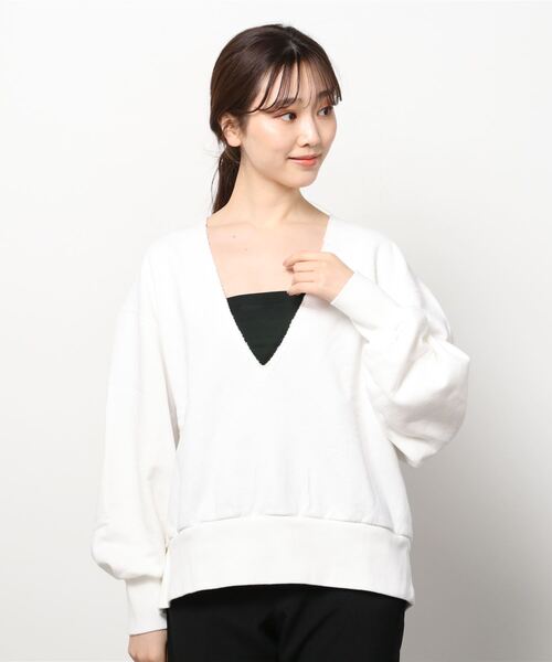 THE SHINZONE（ザ　シンゾーン）の「THE SHINZONE V NECK  SWEAT 21SMSCU13（スウェット・レディース・オフホワイト/グレー/ホワイト・FREE）」の22枚目の写真