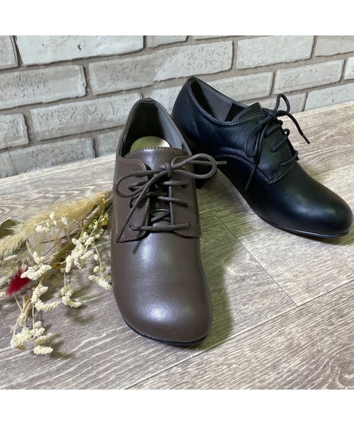 Realta（レアルタ）の「Realta(レアルタ) オブリークトゥレースアップシューズ パンプス（パンプス・レディース・ブラック/ダークブラウン・M/LL/S/L）」の18枚目の写真