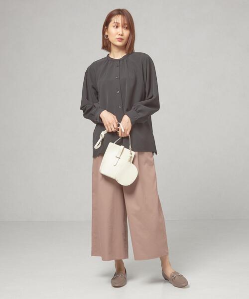 THE STATION STORE（ザ ステーション ストア）の「＜ma couleur(マ クルール)＞タックギャザー スカンツ/パンツ（その他パンツ・レディース・ブラック/ベージュ・S/M）」の9枚目の写真