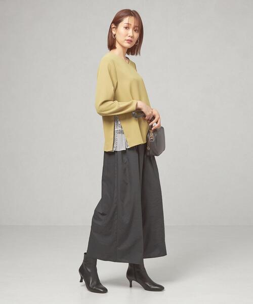 THE STATION STORE（ザ ステーション ストア）の「＜ma couleur(マ クルール)＞タックギャザー スカンツ/パンツ（その他パンツ・レディース・ブラック/ベージュ・S/M）」の3枚目の写真