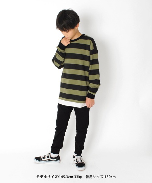 GLAZOS（グラソス）の「[テーパード]スーパーストレッチ・ジョガーパンツ（その他パンツ・キッズ・ブラック/ネイビー/カーキ/マルチ・130cm/140cm/150cm/160cm/170cm）」の13枚目の写真