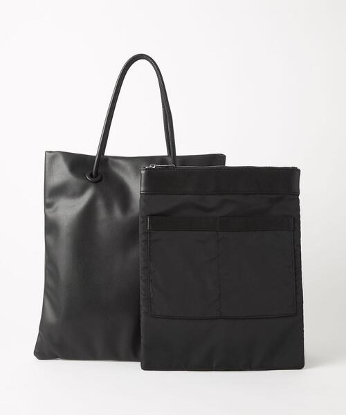 green label relaxing（グリーンレーベルリラクシング）の「バッグ イン PC ケース 2WAY ショルダー トート バッグ（トートバッグ・レディース・ライトグレー/ブラック/ケリー・FREE）」の14枚目の写真